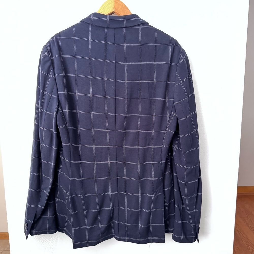 Zara womans blue plaid blazer Size 38 - Picture 5 of 9